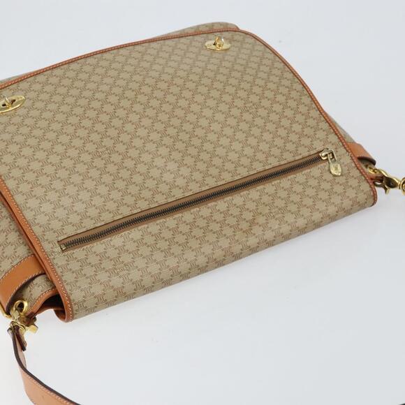 CELINE Macadam Canvas Shoulder Bag Pvc Beige Gold - Picture 6 of 13